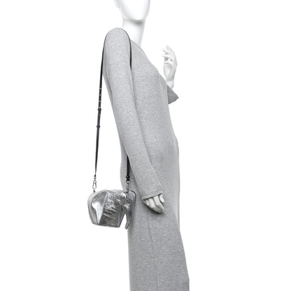 Loewe Metallic Calfskin Mini Elephant Crossbody Bag Silver 2 of 10
