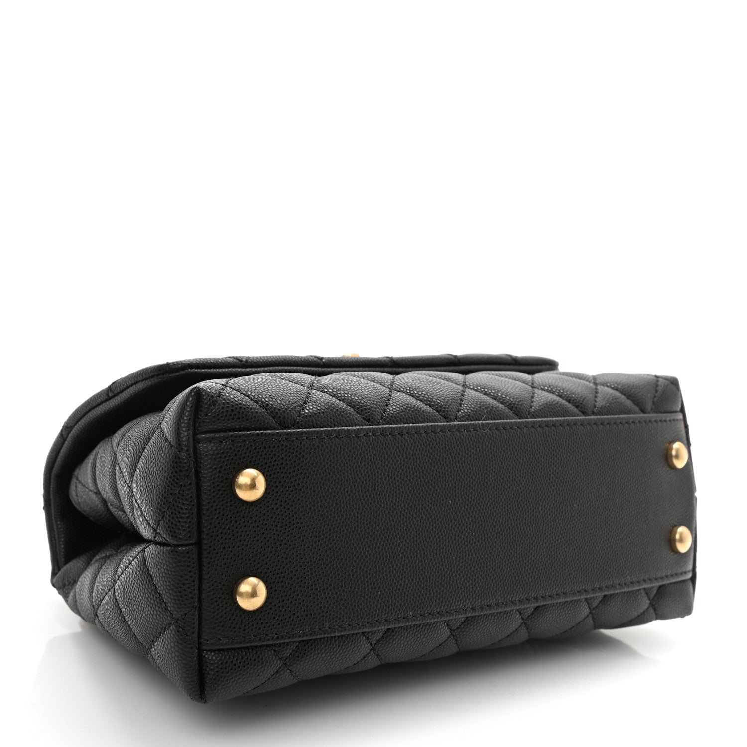 Chanel Caviar Lizard Embossed Quilted Mini Coco Handle Flap Black 4 of 9