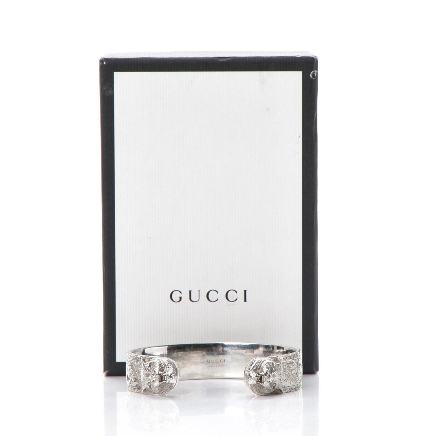 Gucci Sterling Silver Feline Head Bracelet 7 of 7