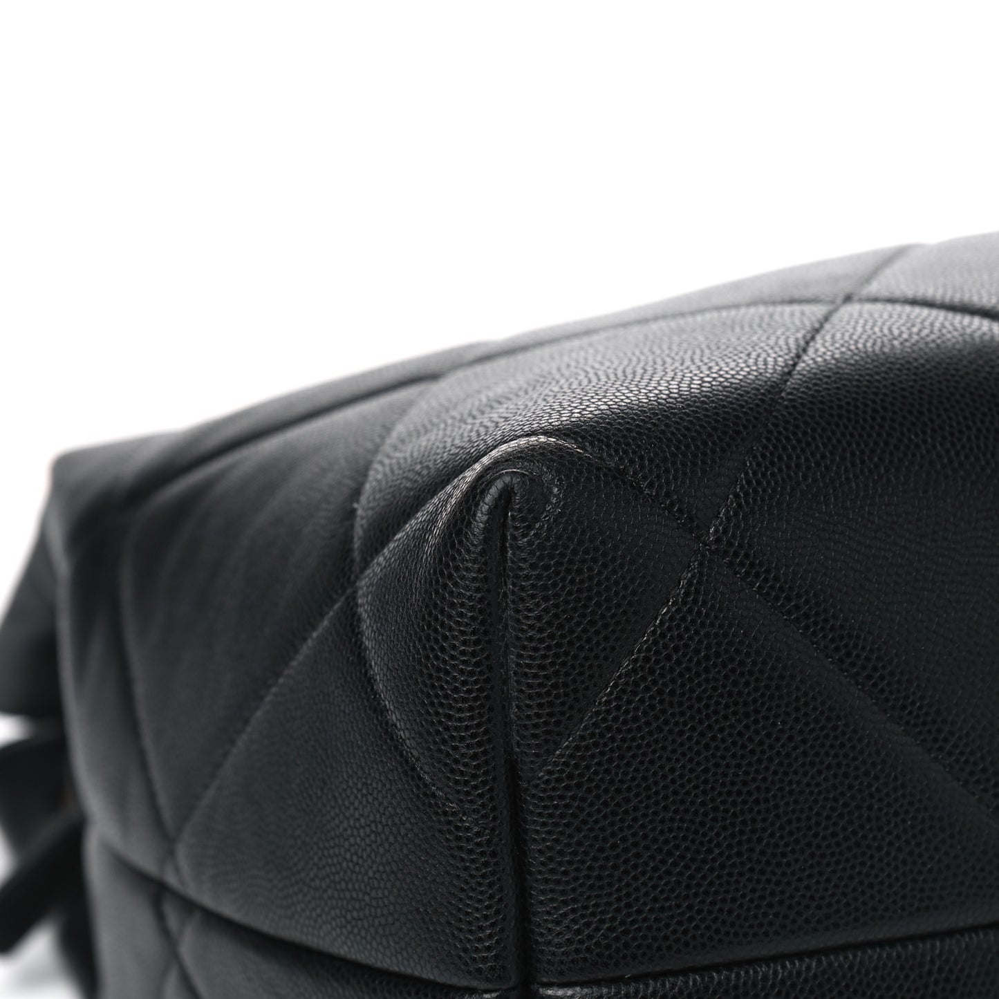 Caviar Quilted Large A Real Catch Shopping Bag Black