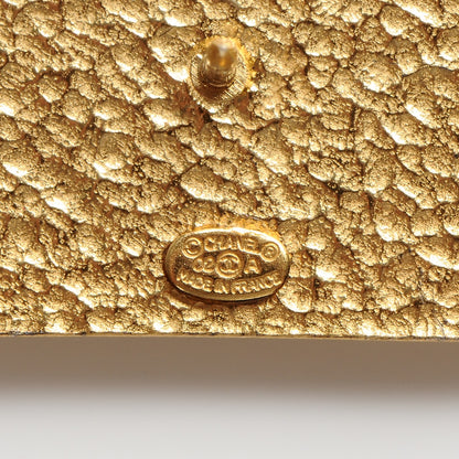 Chanel Enamel Pearl CC Flap Bag Brooch Black Gold 4 of 5