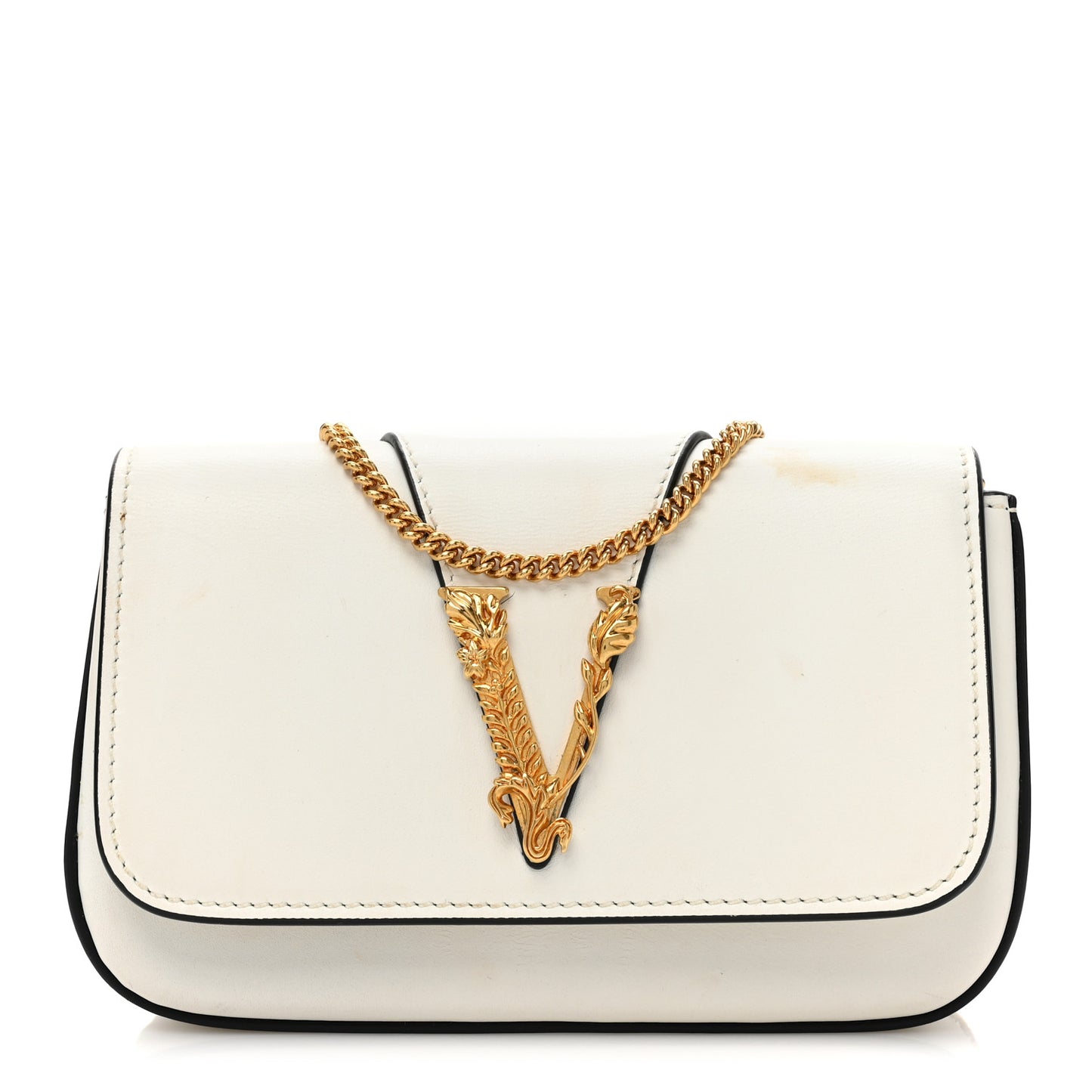 Vitello Virtus Mini Chain Bag White