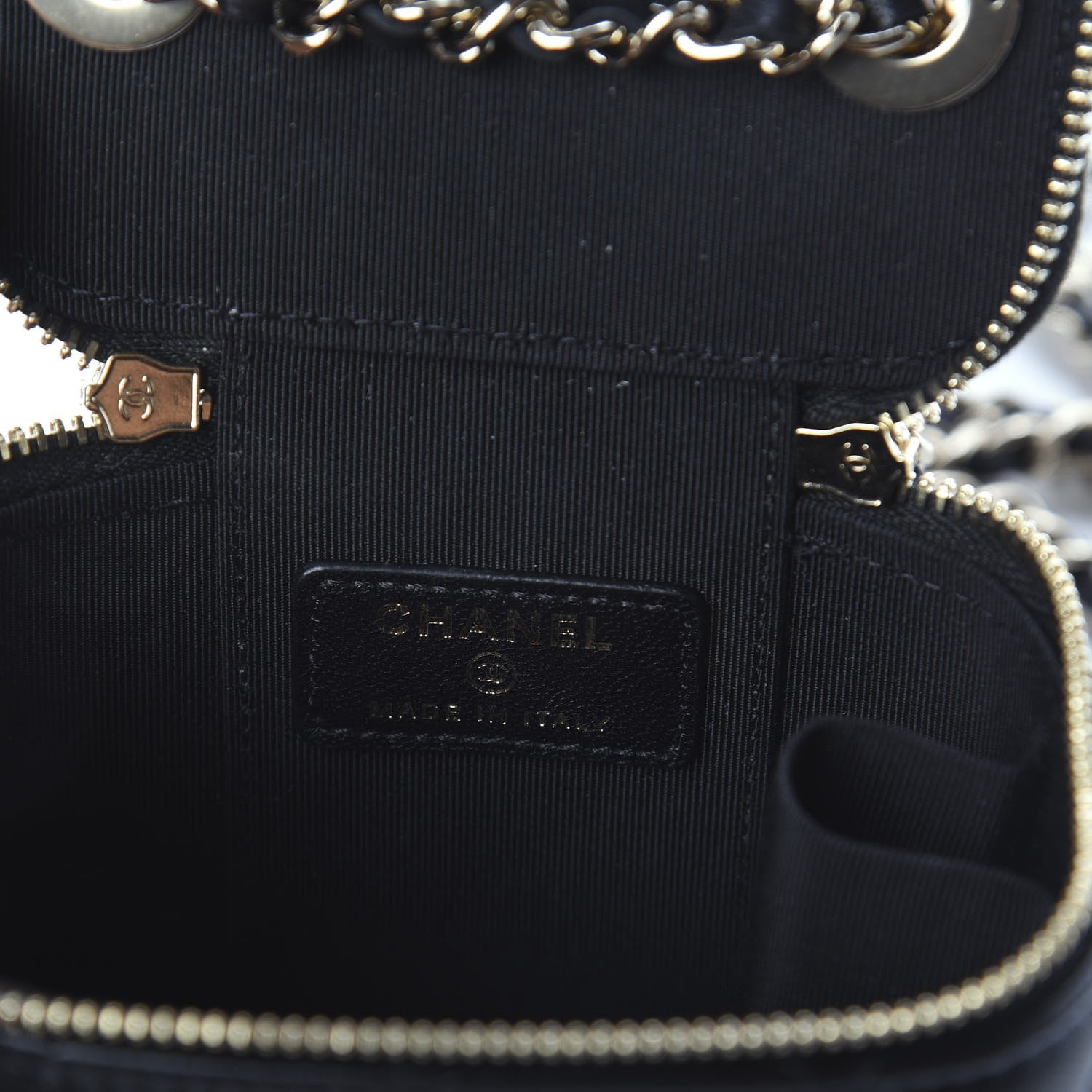 Chanel Lambskin Quilted Trendy Mini Vanity Case With Chain Black 6 of 9