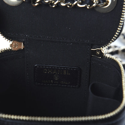 Chanel Lambskin Quilted Trendy Mini Vanity Case With Chain Black 6 of 9