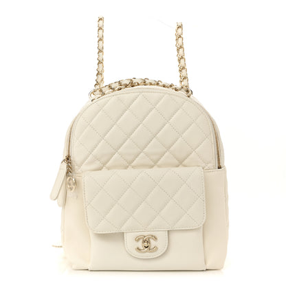 Chanel Caviar Quilted Small CC Day Backpack White 1 of 10