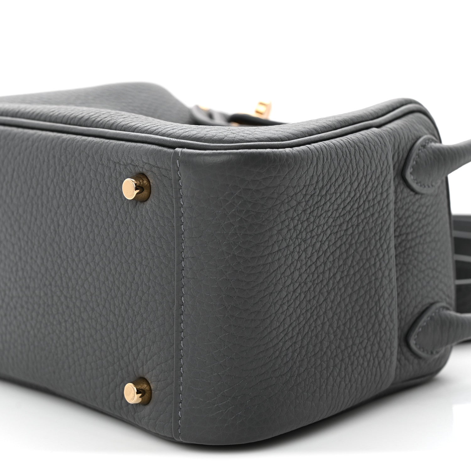 Hermes Taurillon Clemence Mini Lindy 20 Gris Misty 10 of 10