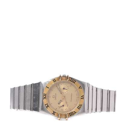 Omega Stainless Steel 18K Yellow Gold 33mm Constellation Chrono Quartz Watch Champagne 396.1070 3 of 6