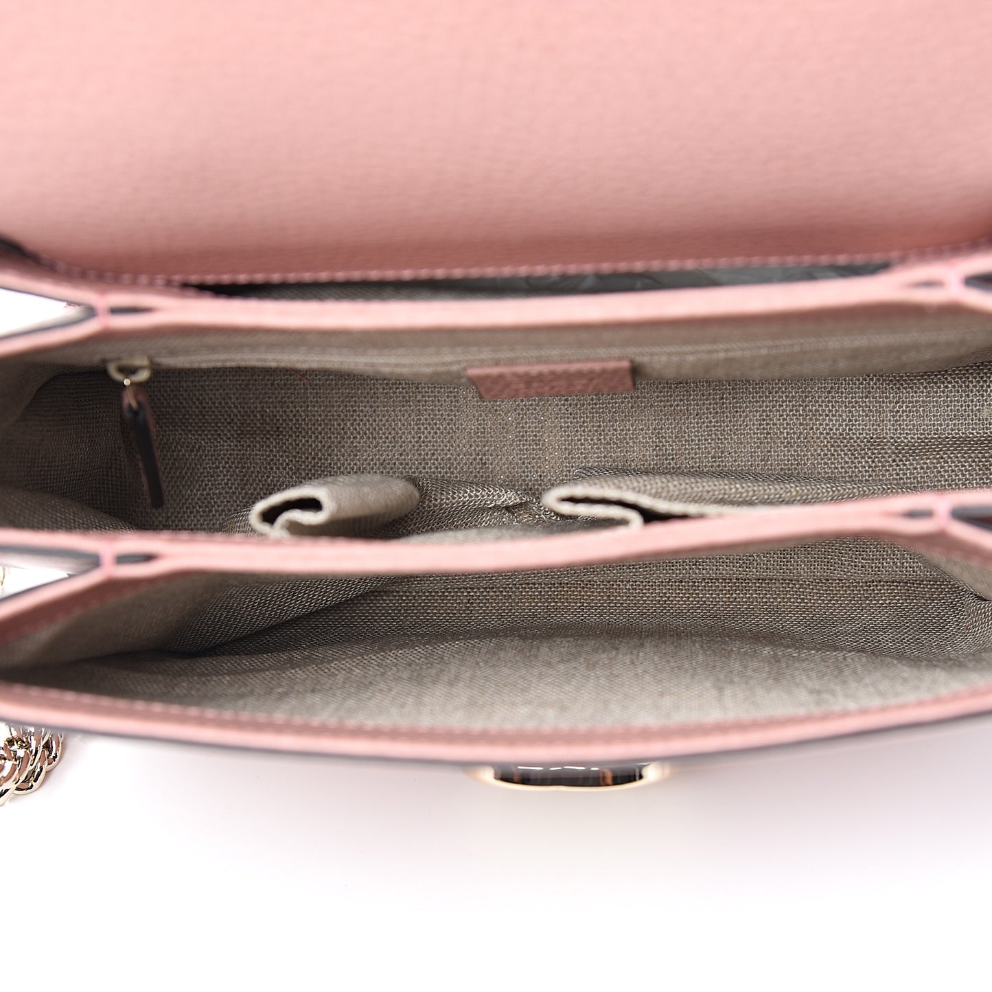 Dollar Calfskin Interlocking G Top Handle Shoulder Bag Soft Pink