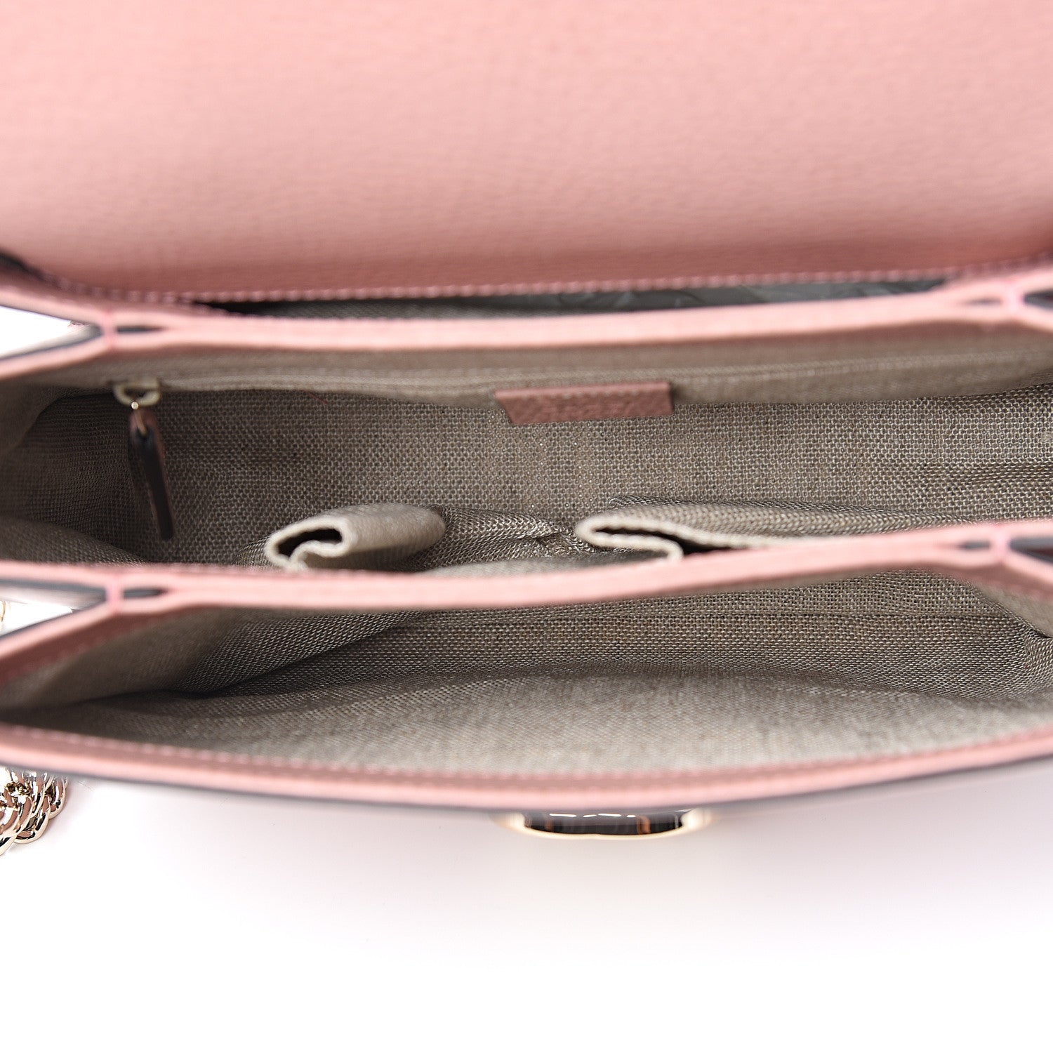 Gucci Dollar Calfskin Interlocking G Top Handle Shoulder Bag Soft Pink 4 of 9