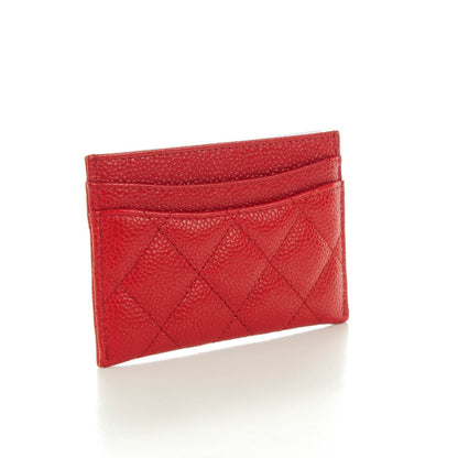 Chanel Caviar Quilted Card Holder Dark Red 3 of 8