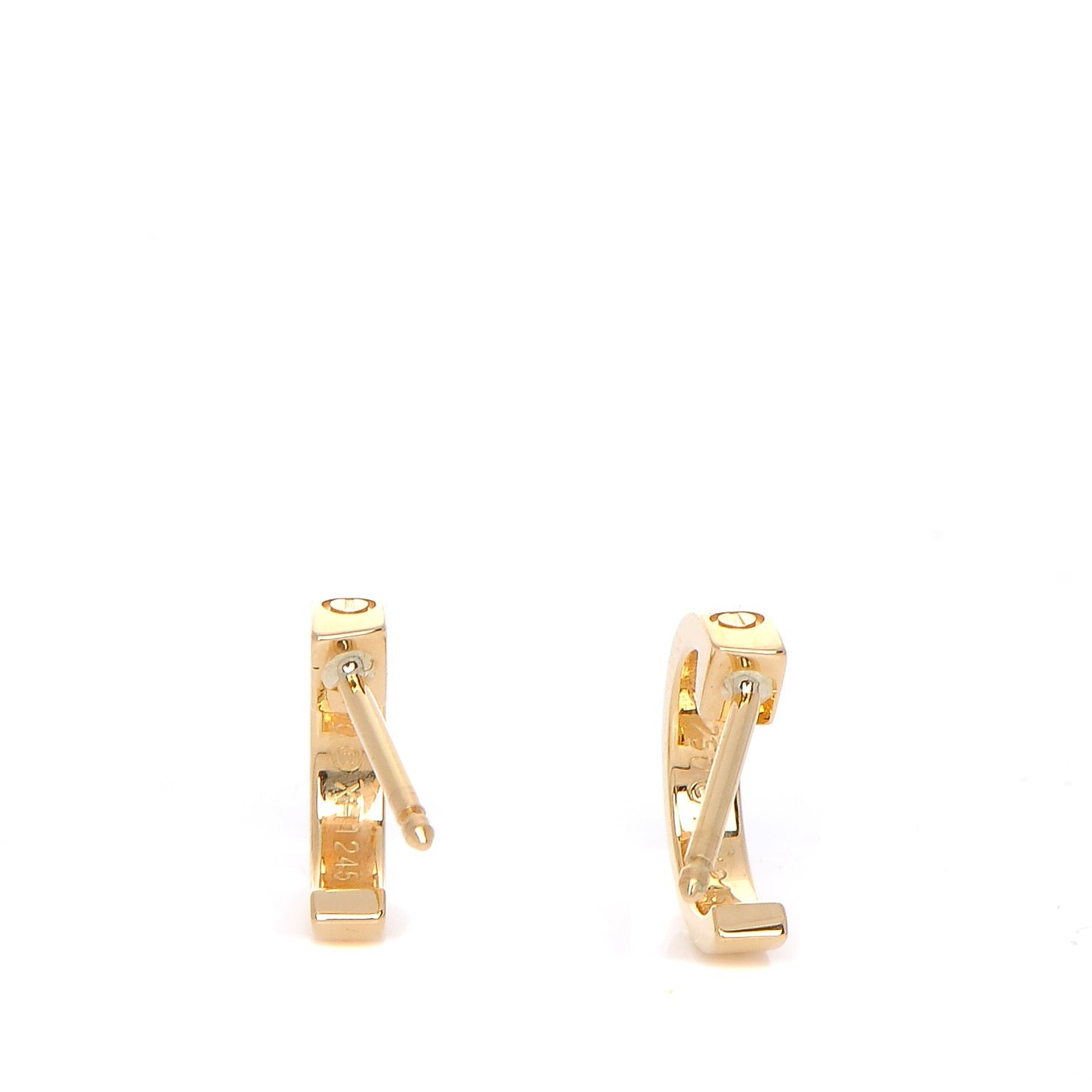18K Yellow Gold Small LOVE Hoop Earrings