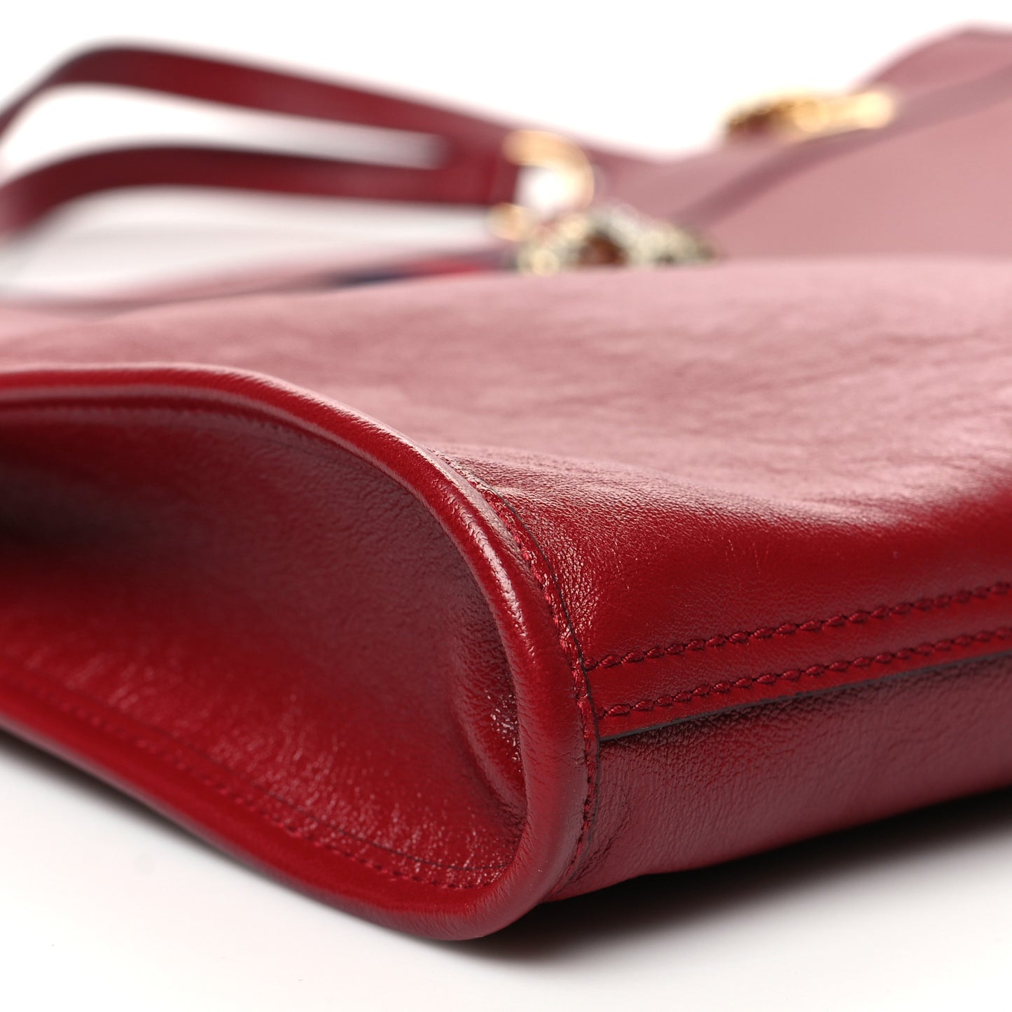 Calfskin Large Rajah Chain Tote Romantic Cherry