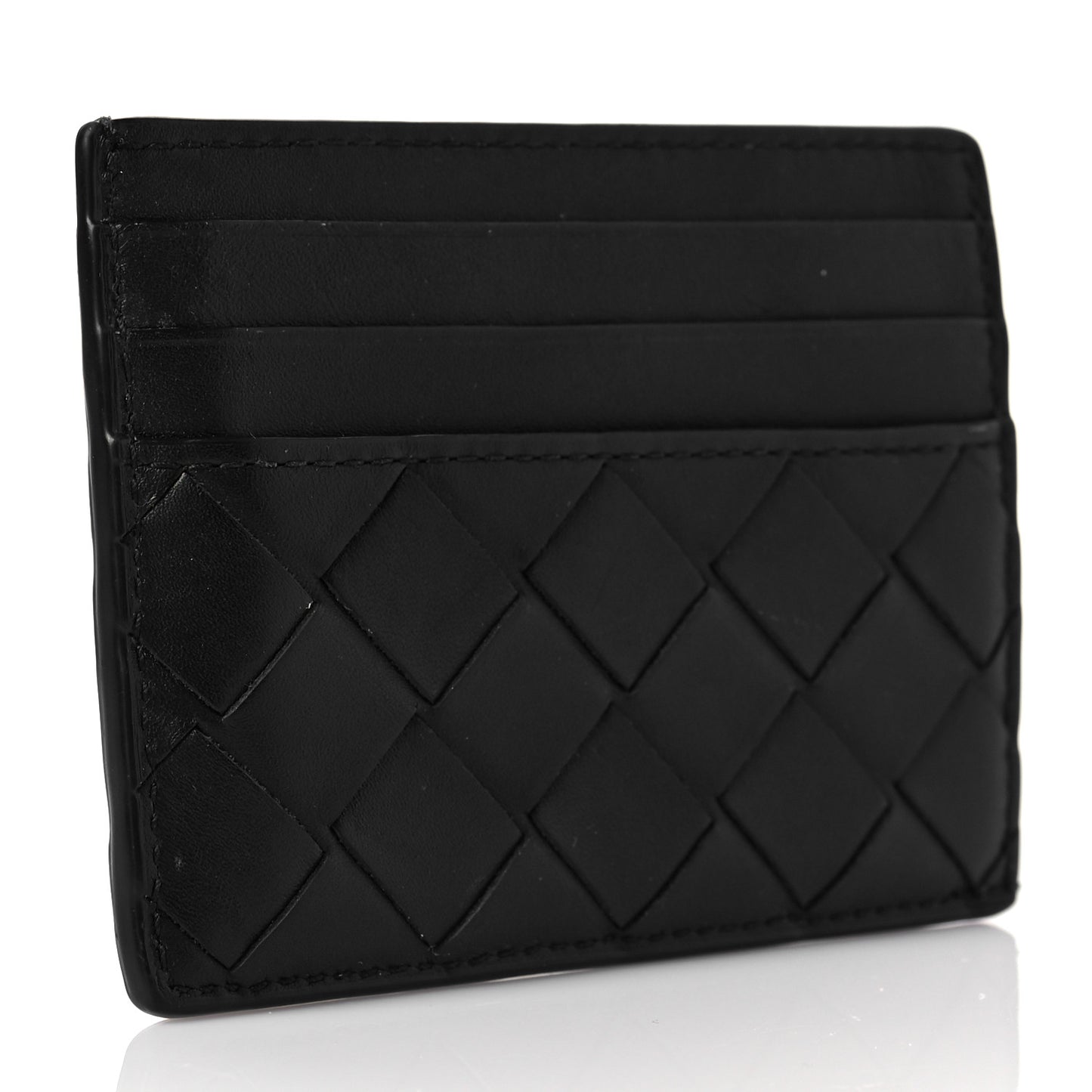 Nappa Intrecciato Card Holder Black