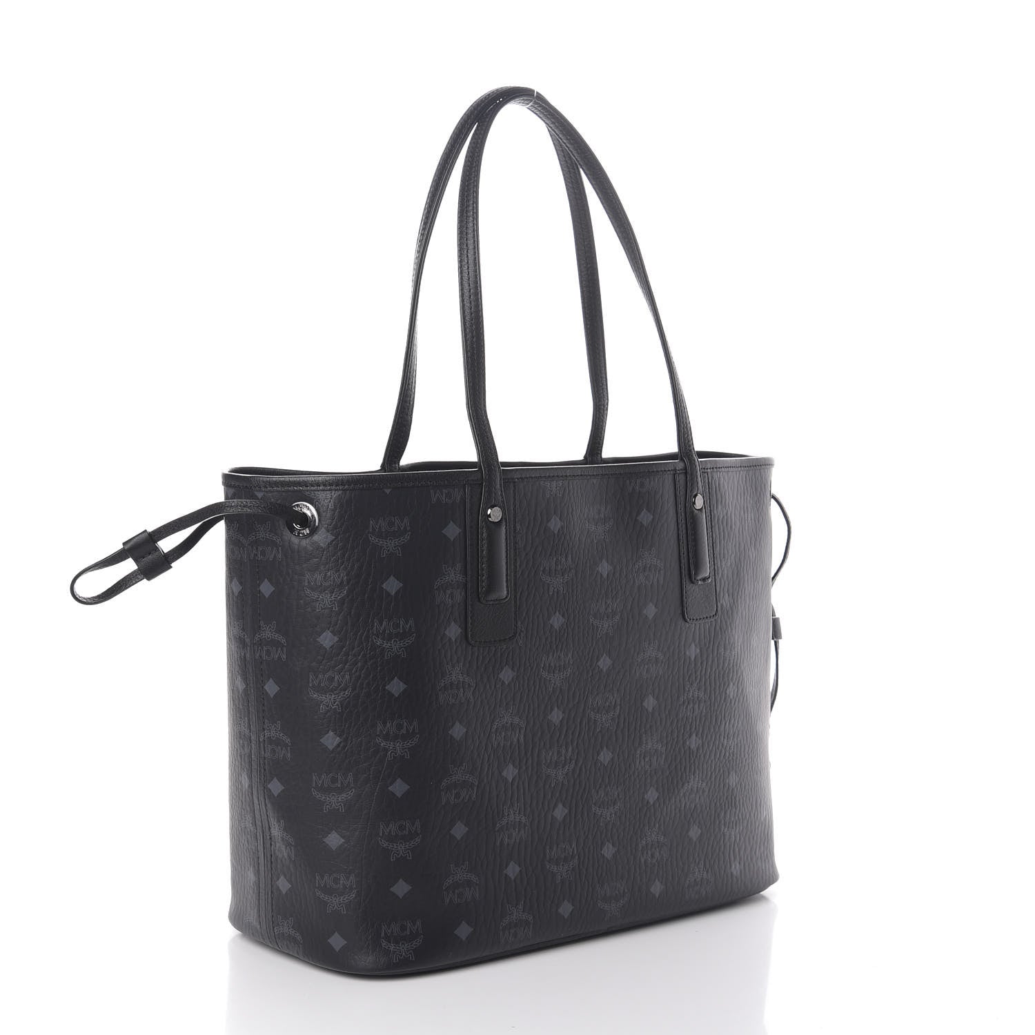 MCM Visetos Medium Liz Reversible Shopper Tote Black 5 of 15
