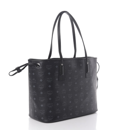 MCM Visetos Medium Liz Reversible Shopper Tote Black 5 of 15