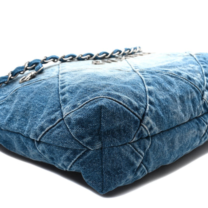 Chanel Denim Quilted Small Chanel 22 Blue 10 of 11