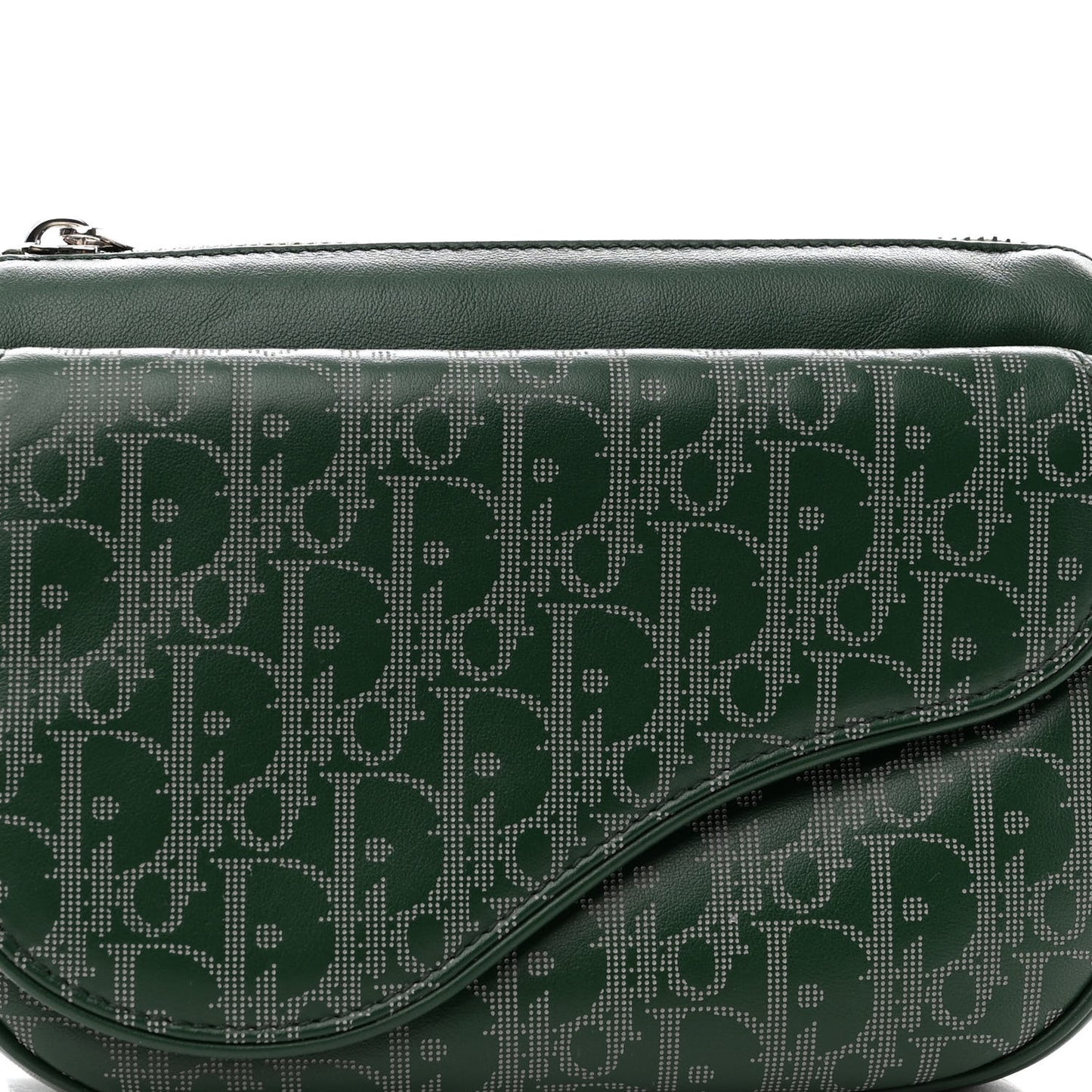 Galaxy Calfskin Oblique World Tour Saddle Belt Bag Green