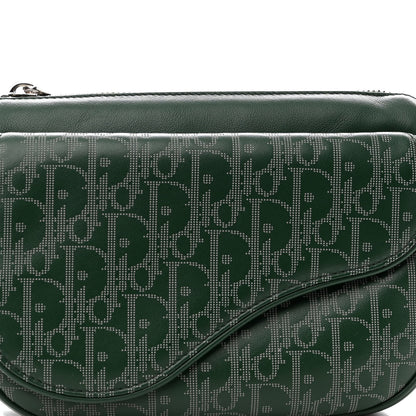 Christian Dior Galaxy Calfskin Oblique World Tour Saddle Belt Bag Green 8 of 13