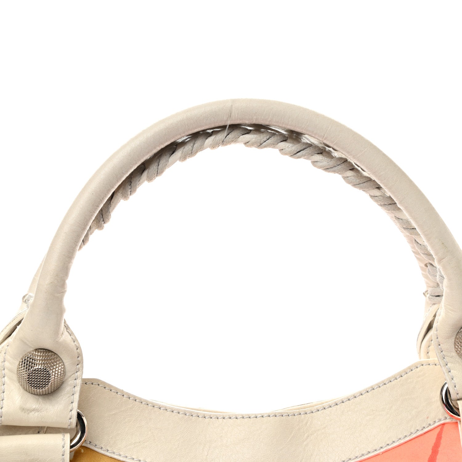 Balenciaga Agneau Canvas Floral Giant 21 Silver Hardware City White 9 of 15