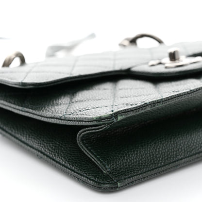 Chanel Caviar Quilted Medium Retro Class Flap Dark Green 9 of 11