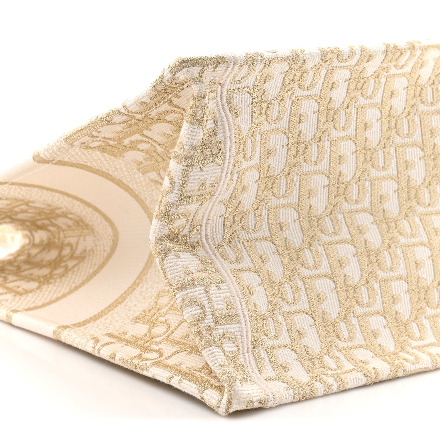 Christian Dior Oblique Medium Book Tote Gold Multicolor 1833352