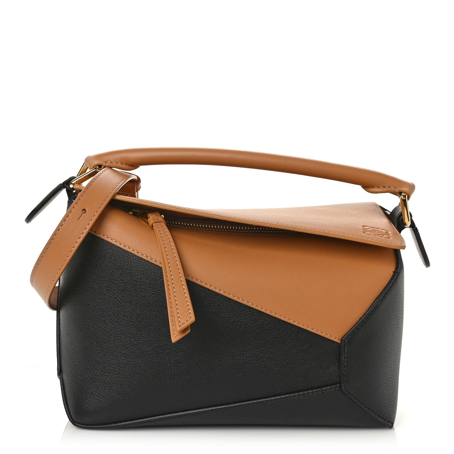 Loewe Calfskin Small Puzzle Edge Bag Warm Desert Black 1 of 8