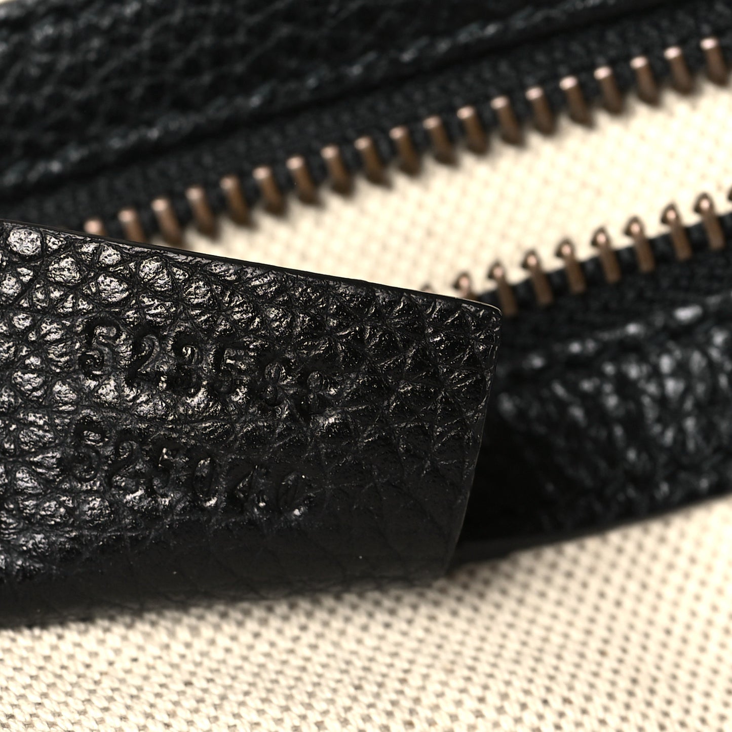 Grained Calfskin Logo Half Moon Hobo Black