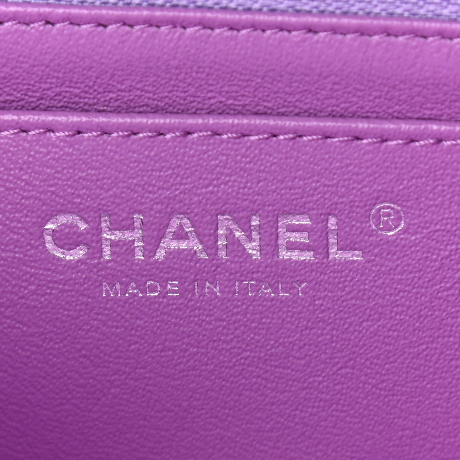 Chanel Lambskin Quilted Mini Rectangular Flap Purple 8 of 9