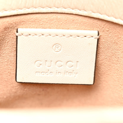 Gucci Calfskin Matelasse Super Mini GG Marmont Shoulder Bag White 6 of 10