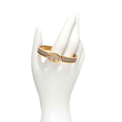 Hermes Enamel Mini Clic Chaine d'Ancre Bracelet PM Marron Glace 2 of 7