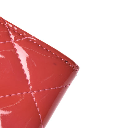 Chanel Patent Quilted Card Holder Pink 12 of 13