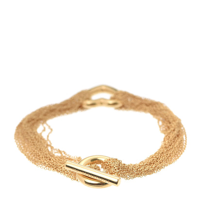 Tiffany 18K Yellow Gold Multi Chain Heart Bracelet 3 of 5