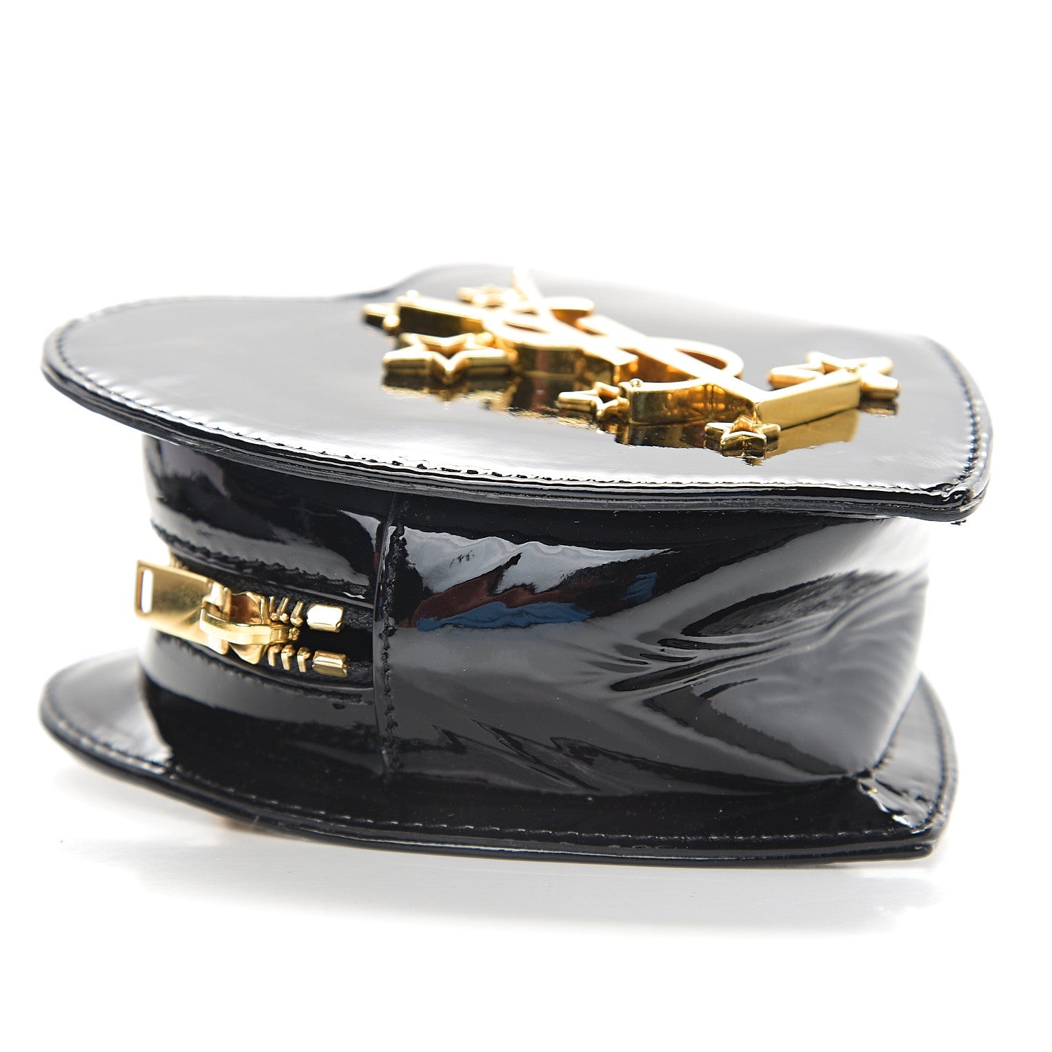 Saint Laurent Patent Small Love Heart Chain Bag Black 7 of 9