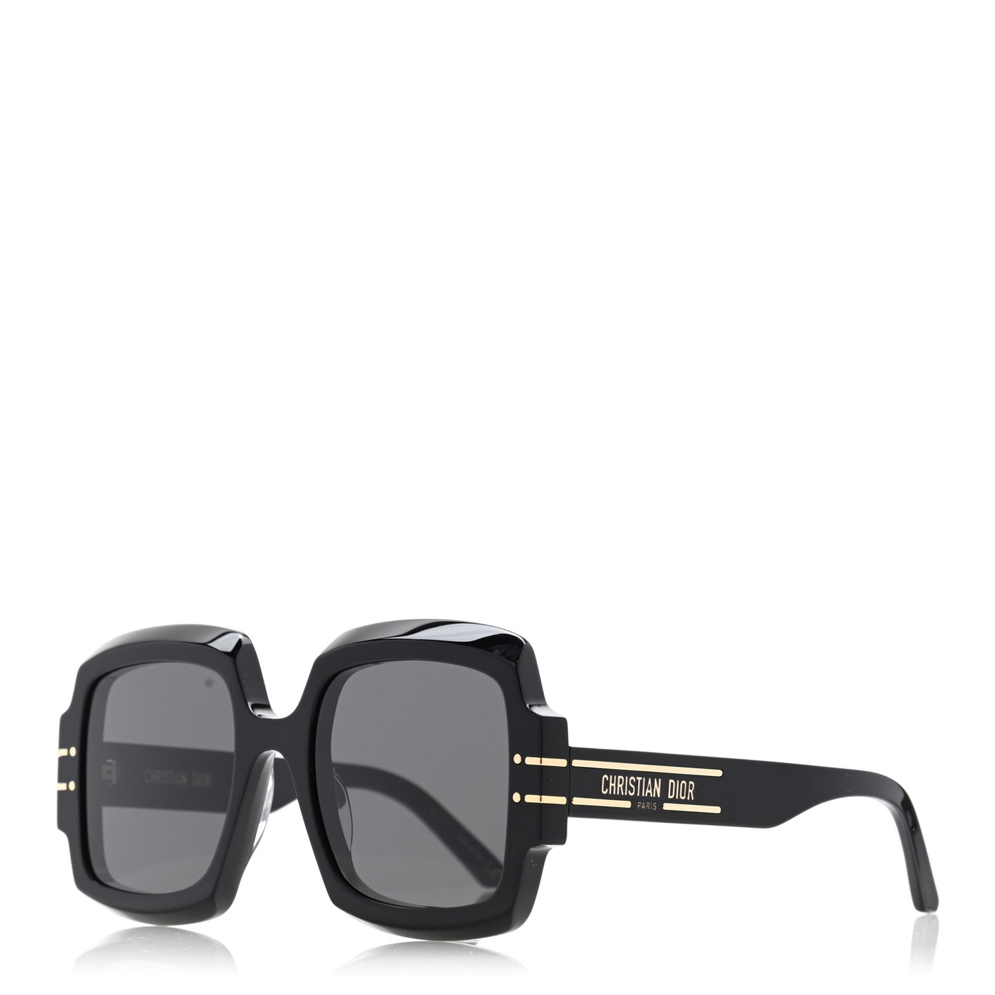 Acetate Diorsignature S1U Square Sunglasses Black