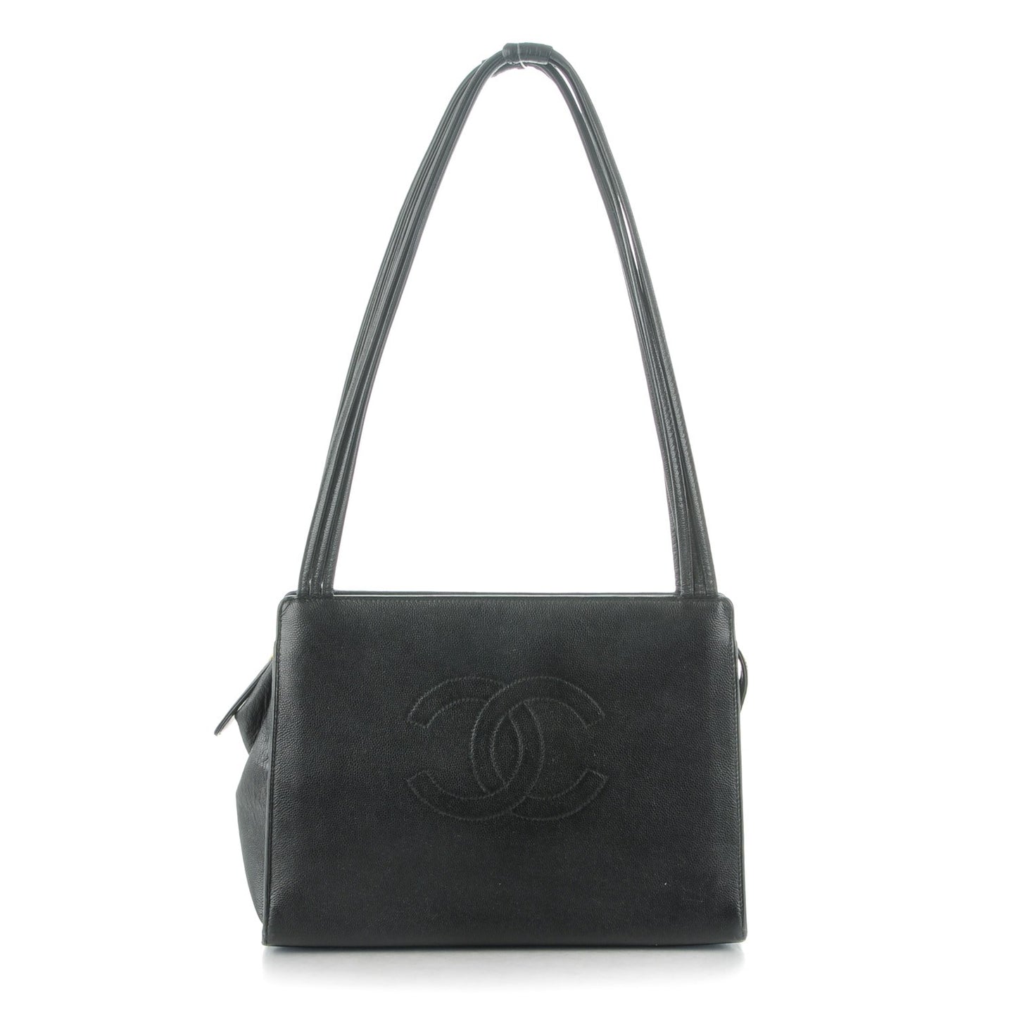 Caviar CC Shoulder Bag Black
