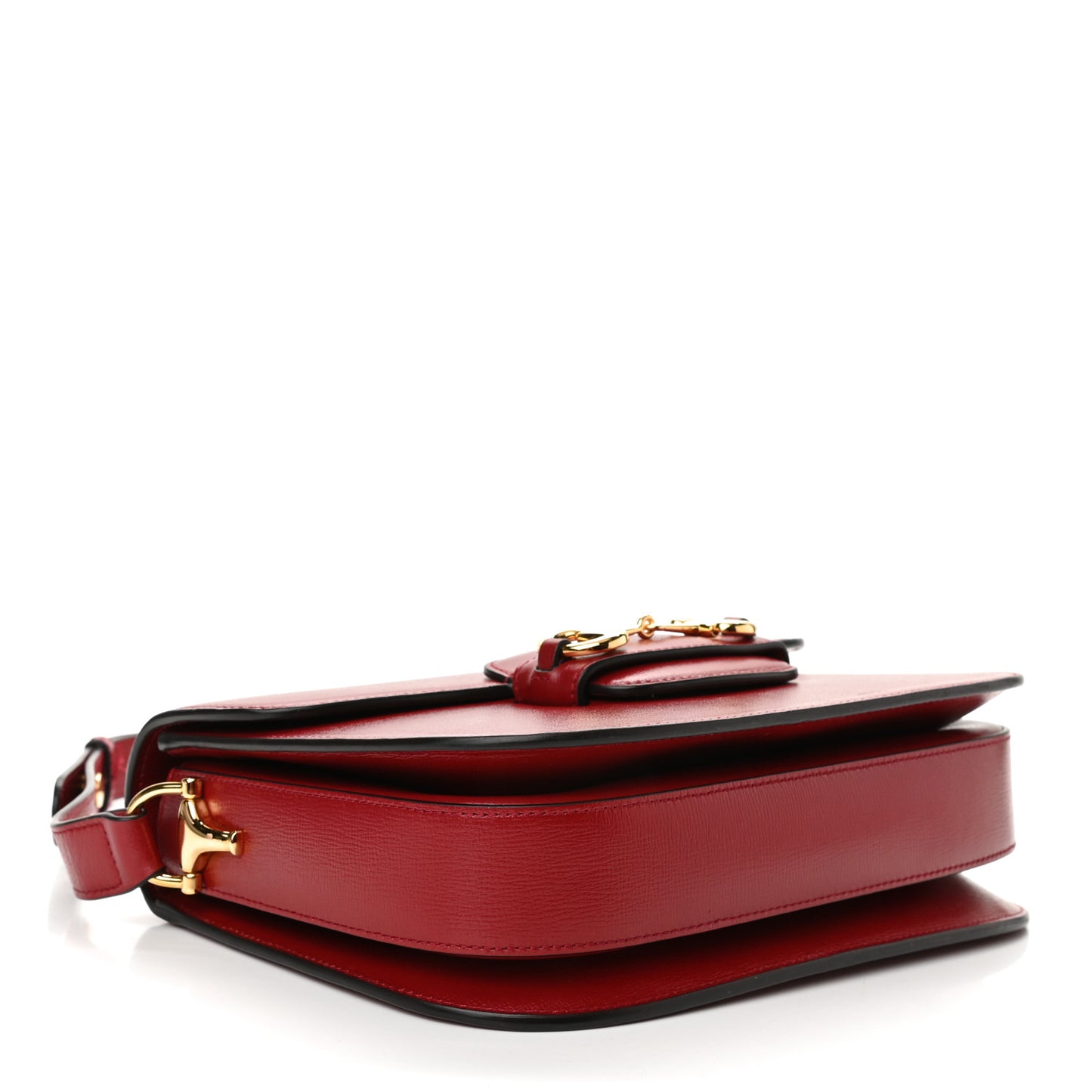 Azalea Calfskin Horsebit 1955 Shoulder Bag New Cherry Red