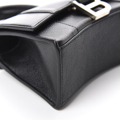 Balenciaga Grained Calfskin Hourglass Top Handle Bag XS Black 6 of 11