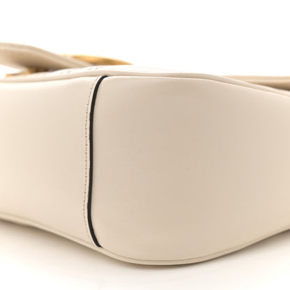 Gucci Calfskin Matelasse Small GG Marmont Shoulder Bag White 10 of 12