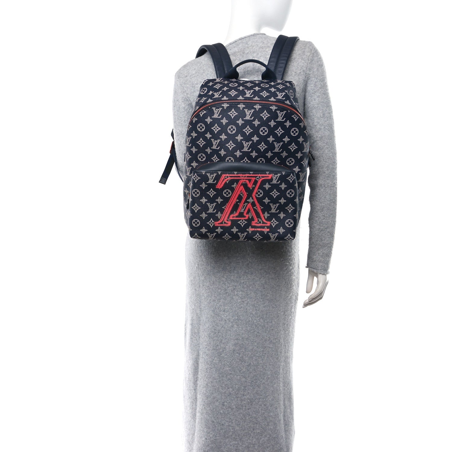 louis vuitton apollo backpack upside down logo Navy & White Monogram oversize logo. Louis Vuitton Monogram Upside Down