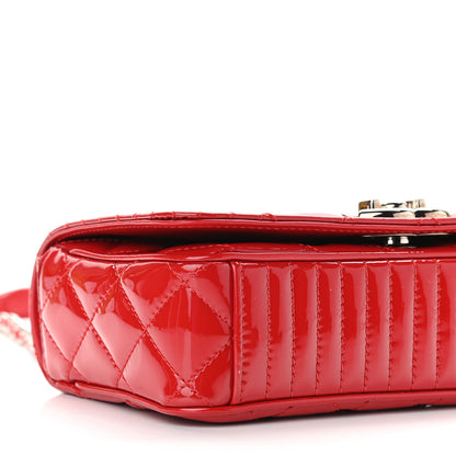 Chanel Patent Quilted Small Coco Boy Flap Red 9 of 10