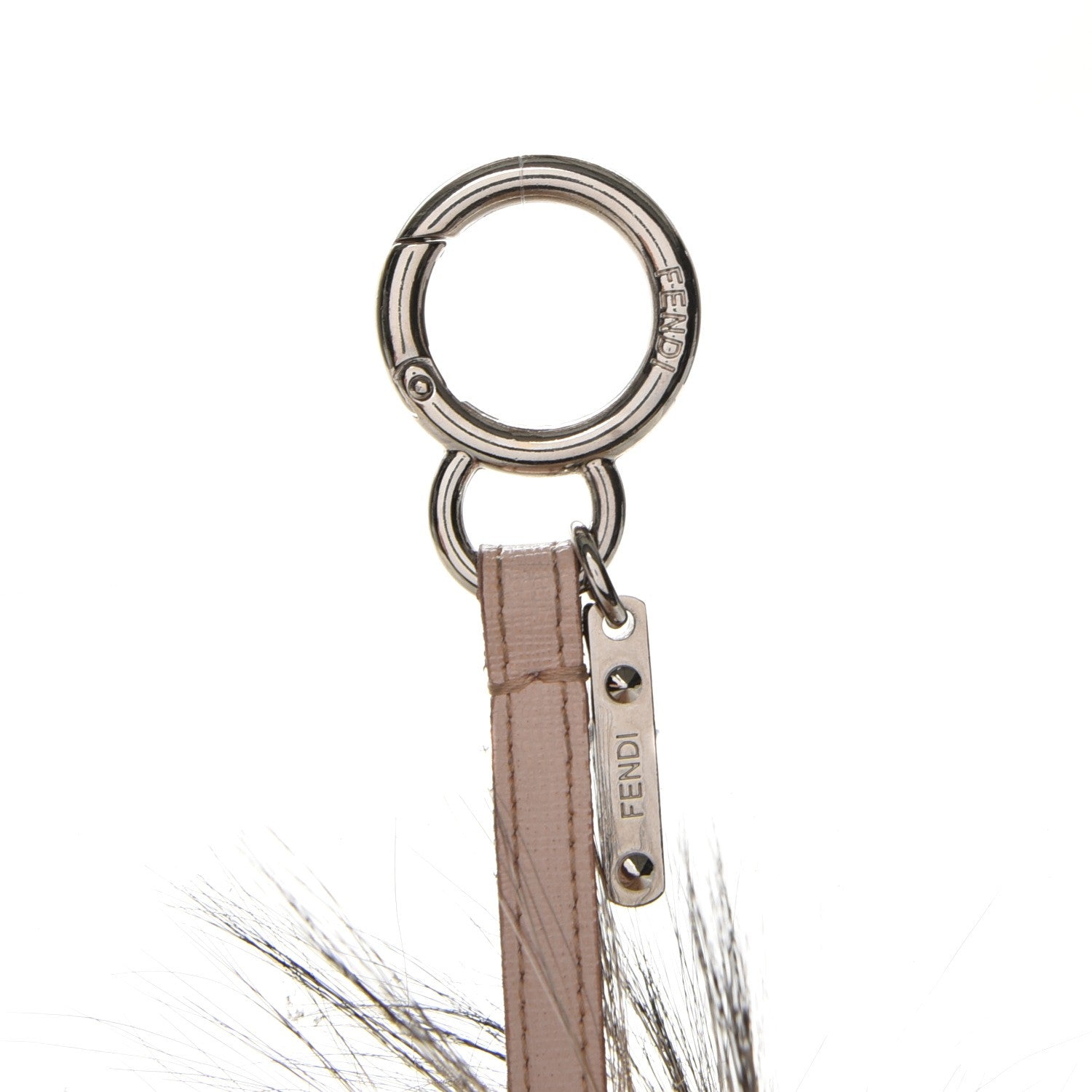 Fendi Mink Fox Fur Vitello Wild Jess Monster Bag Bug Charm Pink 3 of 4
