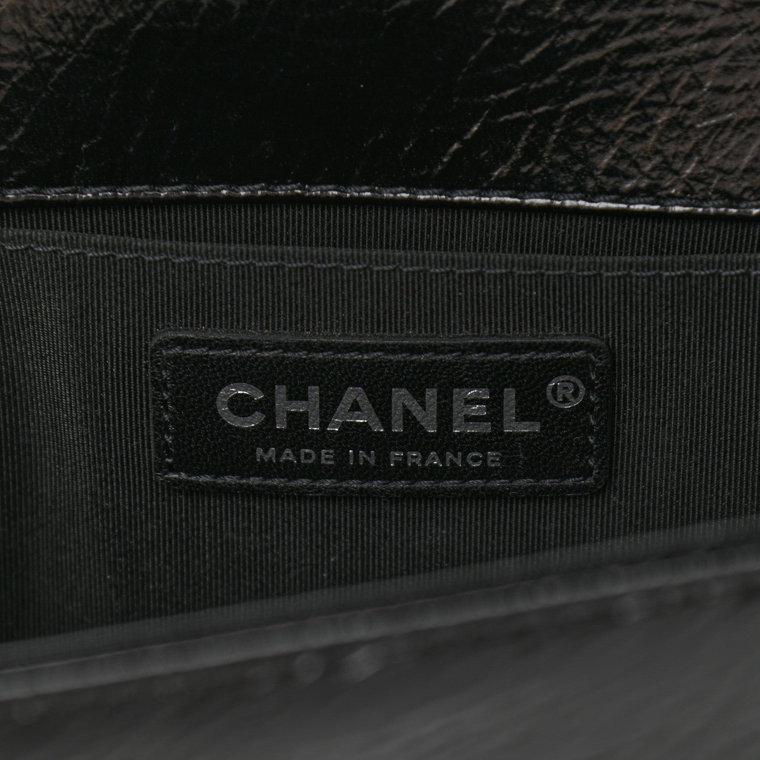 Chanel Distressed Patent Quilted Medium Boy Flap Black 6 of 10