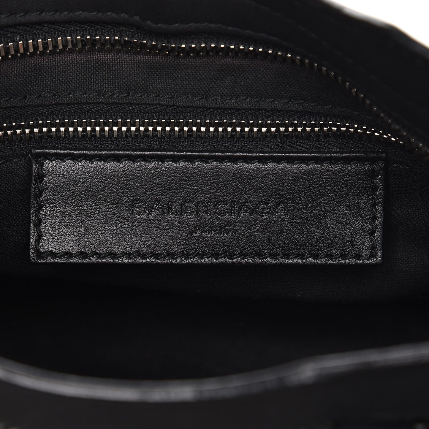 Lambskin Canvas Classic Silver Hardware Mini City Black