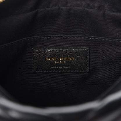 Saint Laurent Calfskin Matelasse Monogram Lou Camera Bag Black 8 of 16
