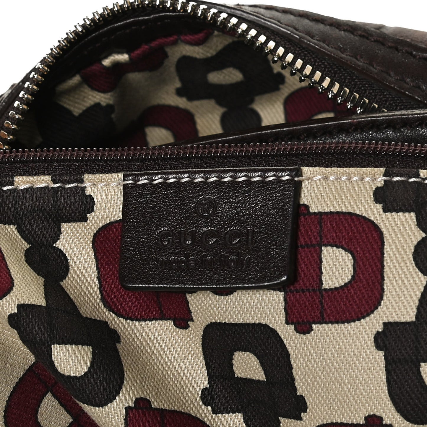 Guccissima Large Princy Hobo Dark Brown