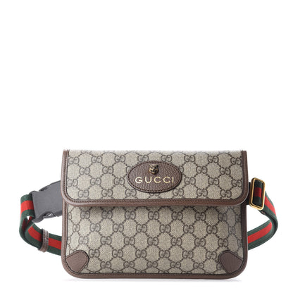 Gucci GG Supreme Monogram Neo Vintage Web Belt Bag Brown 1 of 10