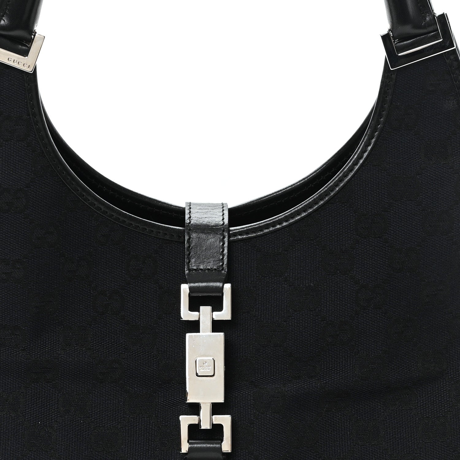 Gucci Monogram Bardot Shoulder Bag Black 8 of 11