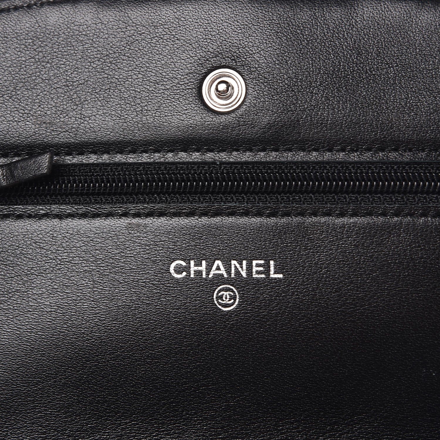 Chanel Patent Quilted Brilliant Wallet On Chain WOC Black 6 of 10