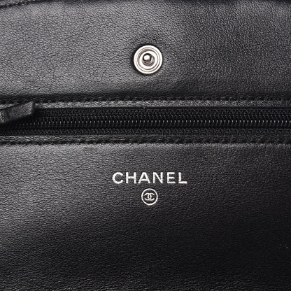 Chanel Patent Quilted Brilliant Wallet On Chain WOC Black 6 of 10