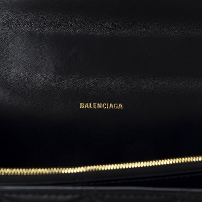 Balenciaga Nappa Calfskin Quilted Medium Sharp Top Handle Bag Black 7 of 8